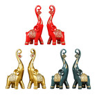 Elephant Statues Figurine With Trunk Up Decor Resin Crafts Housewarming Gifts