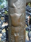 Ww1 Trench Art   argonne 1918   75 Mm Shell Folk Art With Castle And Flower