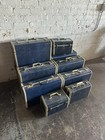 Vintage Marble Blue Samsonite Suitcase Luggage Train Wardrobe Overnight Colonial