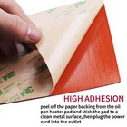 2-pack Silicone Car Heater Pad Engine Oil Heater Pad - 4  X 5  Self-adhesive    