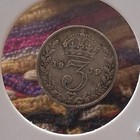 1919 Uk Three Pence Silver - 0 925 Geo V Km  813 Circ