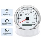 7 Gauge Set 85mm White Gps Speedometer 80mph Tachometer 6000rpm Gauge For Boat 