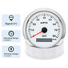 85mm Waterproof Gps Speedometer Gauge 0-80mph White For Motorcycles Boat Car Us