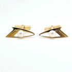 Mikimoto Japan Authentic Akoya 6 0mm Pearl Silver Cufflinks Antique vintage