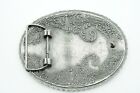 Western Flower Antique Silver Blank Belt Buckle