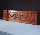 41  Wide French Antique Solid Oak Wood Highly Carved Panel Salvage