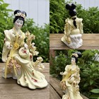 Vintage Japanese Asian Geisha Hand Painted Porcelain Statue Figurine