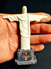 Rare Vintage Souvenir Miniature Model Building Statue Christ The Redeemer Brazil