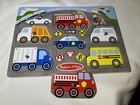 Melissa   Doug Transportation Wooden Peg Puzzle 6 Pieces