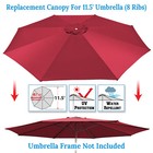 Replacement Canopy For 11 5ft Patio Umbrella 8 Rib Patio Outdoor Sunshade Cover