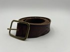 Vintage Brown Leather Embossed Belt 1 5    Wide 48    Long Including Buckle
