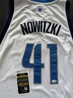 Dirk Nowitzki Signed Dallas Mavericks Jersey Jsa Coa  41 Germany Nba Hof Swish 
