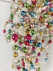 Vintage Christmas Mercury Glass Chenille Pipe Cleaner Garland 141  Dbl Row