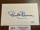 Paul Brown Signed Football Index Card Jsa Cleveland Browns Cincinnati Bengals