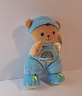Fisher Price Baby s 1st First Bear Blue Rattle Plush Stuffed Animal Toy Soft 10 