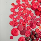 Vintage Red Button Lot Celluloid Plastic Sewing Craft Mixed Sizes Antique