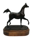 Jill Mckinney 1999 Sculpture Bronze Arabian Horse Trophy Canadian Championship
