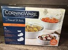 Corning Ware French White Flair Design 10 Piece Bake Microwave Serve Store New