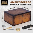 Old World Vintage Cigar Humidor Wood Box  Spanish Cedar - 100 Cigars Storage