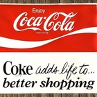 2 Vintage Original Coke Coca Cola Soda Window Decal Sticker Unused Nos 1960s