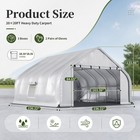 20x20 Ft Heavy Duty Carport - Galvanized Steel Frame  Waterproof Cover  Fits 2 C