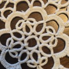 Vintage Handmade Tatted Doily Table Line White 6 Inches