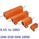 Rx24 Aluminum Metal Shell High Power Case Heatsink Resistor 5  10w 25w 50w 100w
