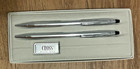 Vtg Cross Pen   Pencil Set  3501 Chrome Stainless Nos New Unused Box   Paperwork