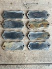 Vintage Old Antique Brass Number Plates Plaques 112-119 Set Of 8 For Drawers