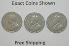 1927 1928 1929 Canadian Coin Canada Nickels 5 Cents King George V Free Shipping