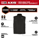 Milwaukee M300b-20m M12 12v Durable Li-ion Heated Axis Vest - Bare Tool
