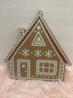 Holiday Gingerbread Candy House Wooden Tabletop Decoration 8 