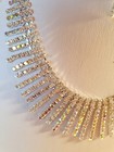 Diamante Set - Silver   Ab Colour Diamante Necklace   Earrings Set Wedding Prom