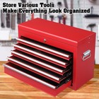 Red Steel 5-drawer Tool Chest  Ball Bearing Drawers  Powder Coated Finish Steel
