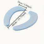 1 Pair Toilet Seat Cover Pad Soft Non Slip Warmer Seat Cushions Waterproof Gray