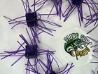 7 Pcs Dice Baits Black Grape W  Blue Glitter Blind Guy Baits  Made In Usa Bin 11