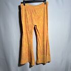 Jayli Made In Nepal Orange Yellow Tie Dye Flare Flow Pants Hippie Boho Cotton Xl