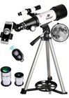 400mm Astronomical Refracting Telescope 70mm Aperture Az Mount Kids New