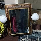 Antique Gold Medicine Cabinet Mirror Door Integrated Lighting 30x30x10in