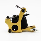New Aluminium Frame 10 Wrap Copper Coils Tattoo Machine Liner Shader Golden