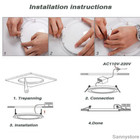 Dimmable Led Recessed Panel Light 6w 9w 12w 15w 18w 24w Ceiling Downlights Bulbs
