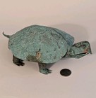 Charming Vintage Copper Garden Turtle 9  X 5  Figure Statue Hand Made Unique 