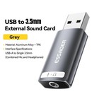 Essager Usb External Sound Card 3 5mm Headset Mic Adapter Stereo