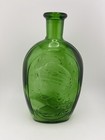 Vintage Wheaton Lady Liberty And Eagle Embossed Green Glass Bottle