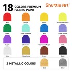 Fabric Paint  18 Colors Permanent Soft Fabric Paint In Bottles  60ml 2oz  Wit   