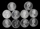 Ten  10  Canada 80  Silver Dollars  1962-66   Lot B93