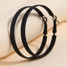 Women s Black Geometric Circular Earrings Retro Fashion Ear Buckle Ferroalloy