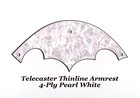 Telecaster Tele Thinline 4-ply Pearl White Armrest For Fender Guitar Project    