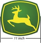 John Deere Vinyl  Decal sticker 2pack Leaping Deere Equipment Logo 11 Inch New