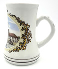 Vtg German Stoneware Beer Stein Tankard Old Art City Church Of Nativity Scene